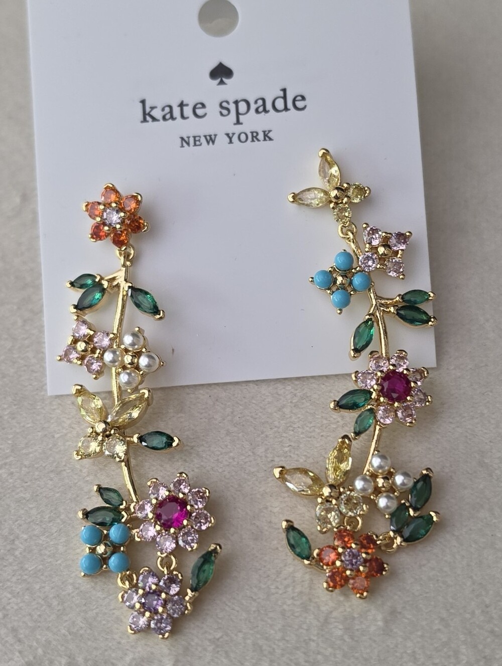 kate spade New Bloom Asymmetrical Statement Earrings